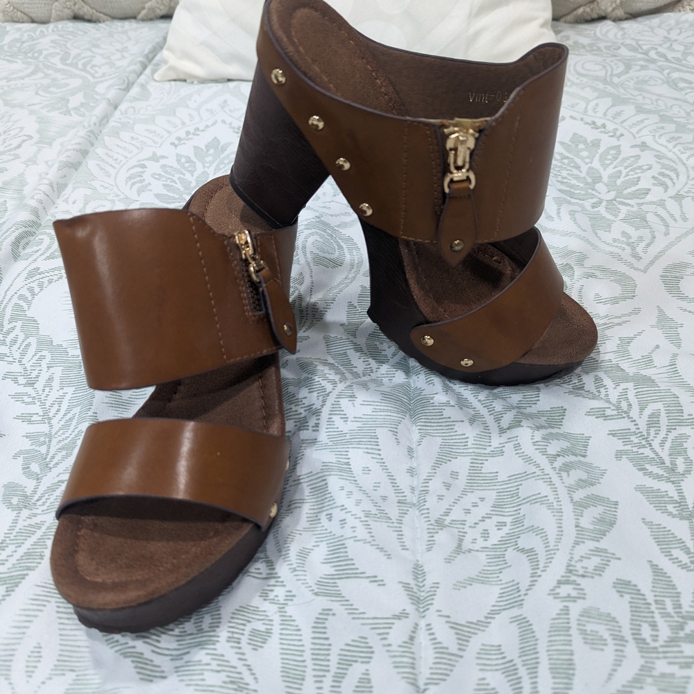 Brown Leather Women's Sandals